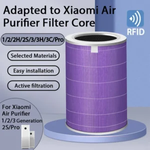 กรองอากาศสําหรับเครื่องฟอกอากาศ Xiaomi Pro/1/2/3/2H/2C/2S/3H/3C/4 กรองคาร์บอน Haze Anti แบคทีเรียฟอร์มาลดีไฮด์กรองเครื่องฟอกอากาศ